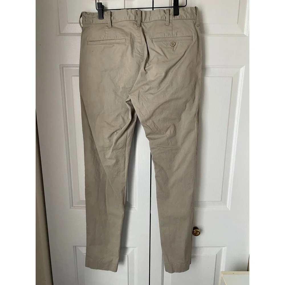 J‎ Crew Flex slim-fit Driggs khaki pant Cotton Blend Men Size 31x32 Flat Front
